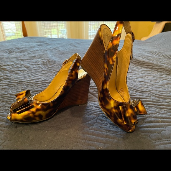 Ladies joyfolie tortoise wedge heel - Picture 3 of 8